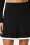 Women's Mia Polo Neck Black Stripe Sweater Skirt Knitwear Bottom Top Set - 4