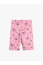 Short Leggings Butterfly Printed Cotton with Elastic Waist - 2