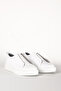Men's Thick Sole Laceless Casual Shoes Real Leather Mc 17242 White - 2