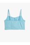 Crop Tank Top Thin Strap Tight Fit Textured - 2