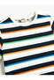 Striped T-Shirt Short Sleeve Crew Neck Cotton - 3