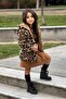Leopard Pattern Plush Hooded Girls' Fur Coat Aby187 - 8