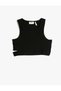 Cotton Crop Top - Sleeveless and Window Detail