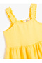 Plain Yellow Girl's Long Dress 3skg80075aw - 3