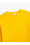 Knitted Sweater Long Sleeve Crew Neck - 3