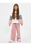 College Printed Sweatshirt Color Blocked Crew Neck Raised - 3