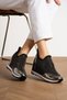 Women's Stone-Colored Wedge-Heeled Sneakers Height [9] cm