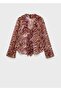 Flounced patterned blouse - 2