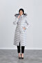 Women's Long Gray Puffer Coat