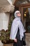 Jacquard Monogram Shawl Gray Shawl - 2