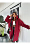 Women's Hooded Bag Pocket Unlined Lightweight Boucle Stamp Oversize Coat - 2