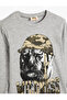 T-Shirt Long Sleeve Tiger Printed Crew Neck Cotton - 3