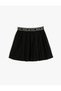 Skirt Waist Elastic Text Detailed