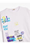 Oversize T-Shirt Short Sleeve Crew Neck Graffiti Printed Cotton - 3