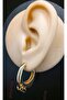 Women's Gold Color Oval Dangle Earrings