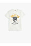 T-Shirt Short Sleeve Crew Neck Tiger Printed Cotton