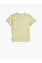 T-Shirt Dinosaur Printed Short Sleeve Crew Neck Cotton - 2