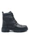 Unisex Black Genuine Leather Fur Boots Slip-Resistant Waterproof - 4