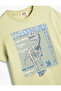 T-Shirt Dinosaur Printed Short Sleeve Crew Neck Cotton - 3
