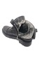 Unisex Black Genuine Leather Fur Boots Slip-Resistant Waterproof - 3