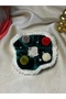 Corduroy Fabric Pearls and Pompom Bagel Buckle