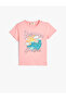T-Shirt Summer Themed Short Sleeve Crew Neck Cotton