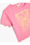 Butterfly Printed Short Sleeve Crew Neck Cotton T-Shirt - 3