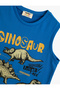 Dinosaur Printed Sleeveless Undershirt - Crew Neck - 3