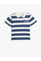 Cotton Polo Collar Dolphin Embroidered Short Sleeve T-Shirt