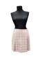Women's Pink Pleated Tweed Mini Skirt DM3291