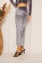 Women's Anthracite Velvet Maxi Skirt Dm2026 - 8