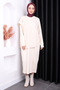 Cream One Shoulder Sweater Knitwear Dress