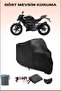 Black Kawasaki Z 250Sl Compatible Motorcycle Tarpaulin, Engine Cover