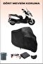 Black Kymco Downtown 300I Compatible Motorcycle Tarpaulin, Motor Cover