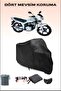 Black Bisan Sunway Fks 125 Compatible Motorcycle Tarpaulin, Engine Cover