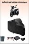 Black Sym Hd2 200I Compatible Motorcycle Tarpaulin, Engine Cover
