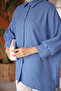 Indigo Bat Sleeve Slit Tunic - 5