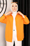 Orange Casual Basic Shirt - 5