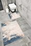 Water Resistant Digital Printed Bath Mat Set with Non-Slip Base