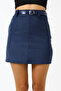 Belted Suede Skirt 42 cm /Belt Suede Skirt - 5