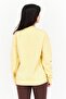 Women Crew Neck Long Sleeve Printed Sweatshirt, Yellow - 3