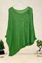 Single Pocket Bat Asymmetrical Mercerized Blouse - 2