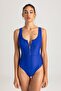 ZIP DETAILED ONE PIECE BLUE