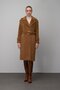 Angora Look Coat with Snap Closure Epaulettes and Chain Accessories Taba 3074 - 2