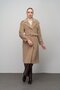 Angora Look Coat with Snap Closure Epaulettes and Chain Accessories Vi̇zon 3074 - 2