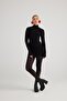 Turtleneck Gathered Mini Tami Dress Black - 3