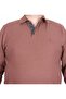 Men's Large Size Polo Collar Sweatshirt Feel Good 24408 Dark Brown - 2