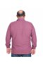 Plus Size Men's Polo Neck Sweatshirt - Purple 24408 - 3