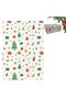 Italian Gift Wrapping Paper, Pine House Floral Patterned Wrapping Paper, White No:530F, 70X200 cm
