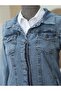 Pocket Detailed Random Wash Denim Jacket - Ice Blue - 5